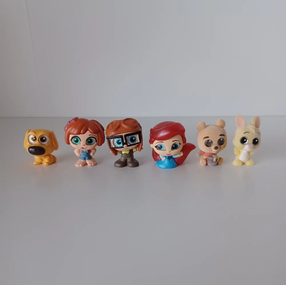 Disney Doorables Set Of Six - Ariel, Winnie The Pooh, Rabbit, Up Toy Collectible
